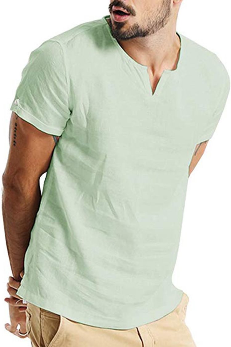 Tiboyz Solid Color Short Sleeve T-Shirt
