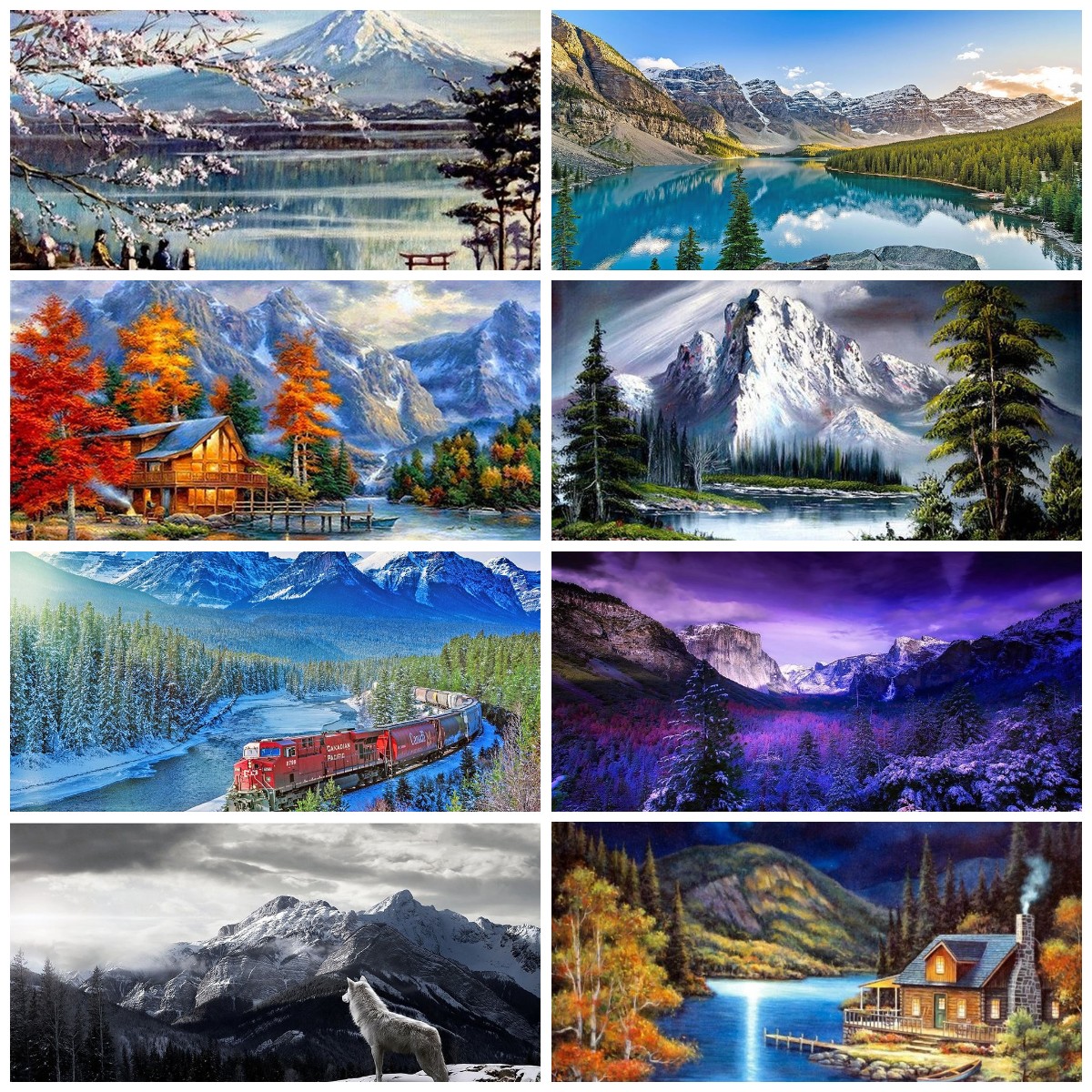 anime landscape mountains