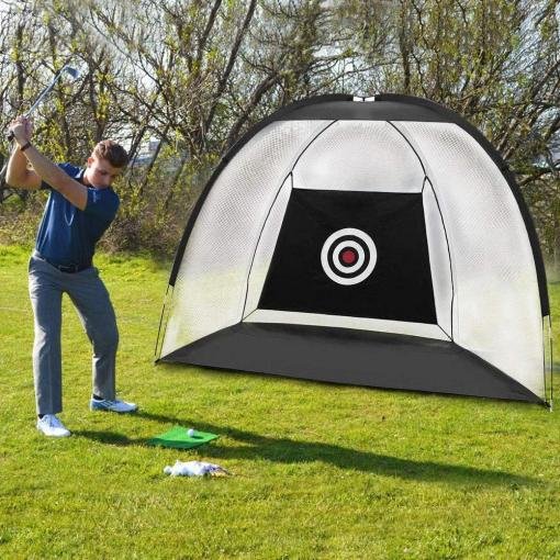 Golf Practice Net, 10x7 Golf Hitting Net and Mat, Golf Net with Hitting Mat, Golf Tees, and Golf Balls With Carry Bag for Backyard Driving - Sean - Codlins
