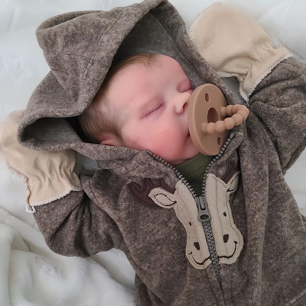 17"Cute Lifelike Handmade Silicone Sleeping Reborn Baby Doll Named Nina