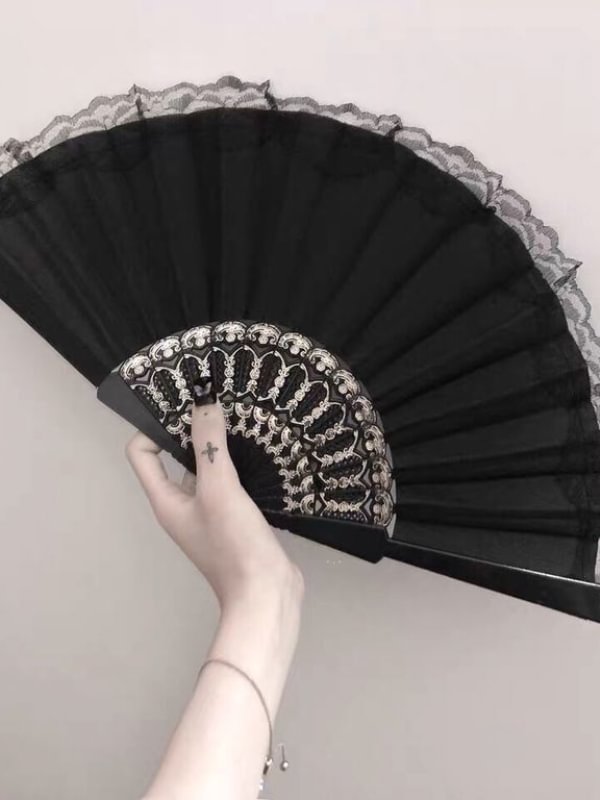 Vintage Style Flapper Feather Fan Decorative Folding Fans