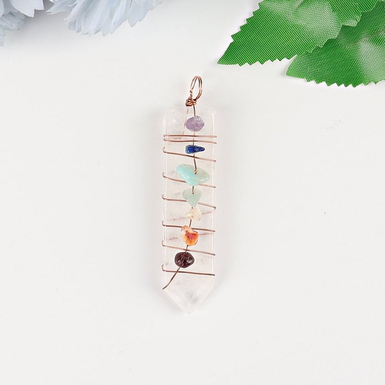 2" Chakra Wire Wrapped Pendant Crystal wholesale suppliers