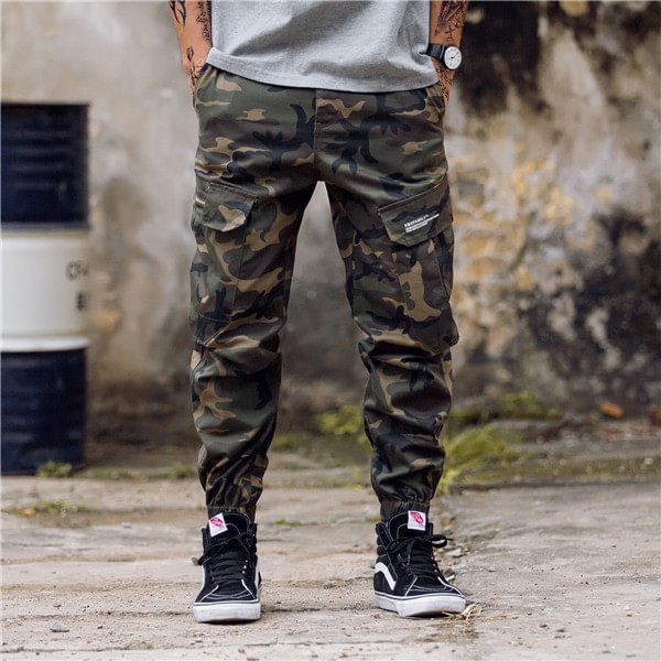 Men's Cotton Streetwear Jogger Casual Cargo Pants-VESSFUL