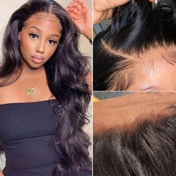 🔥 Best Sale 🔥 Glueless 4×4 Lace Closure Wigs | Black Wavy Hair Wigs | Natural & Face-fitting