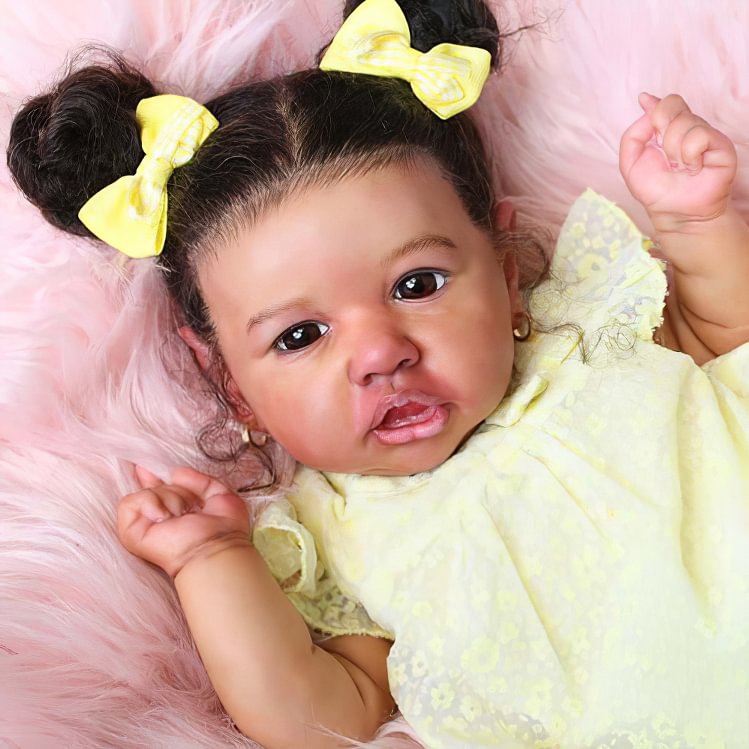African American 12'' Handmade Clever Cristian Black Reborn Baby Doll Girl by Creativegiftss® 2022 -Creativegiftss® - [product_tag]