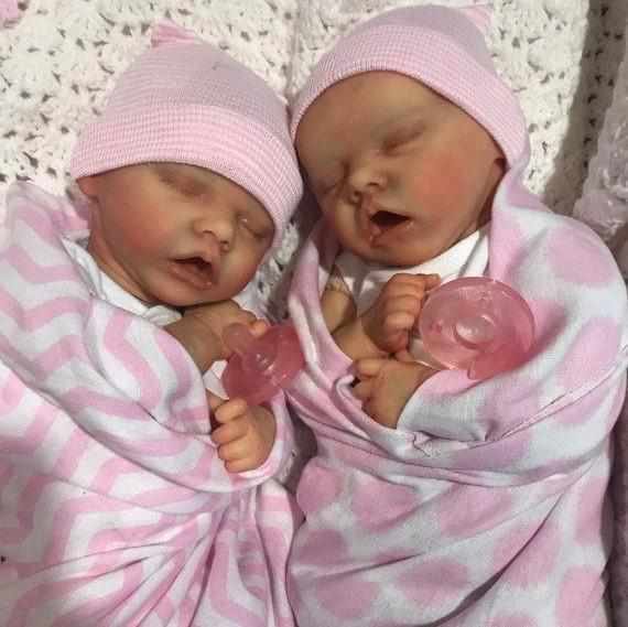 17''  Real Lifelike Twins Jorge and Tina Sleeping Reborn Baby Doll Girl , Beautiful Baby Gift 2022 -Creativegiftss® - [product_tag]