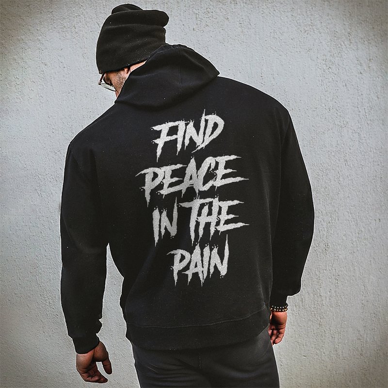 Livereid Find Peace In The Pain Printed Men's Hoodie - Livereid