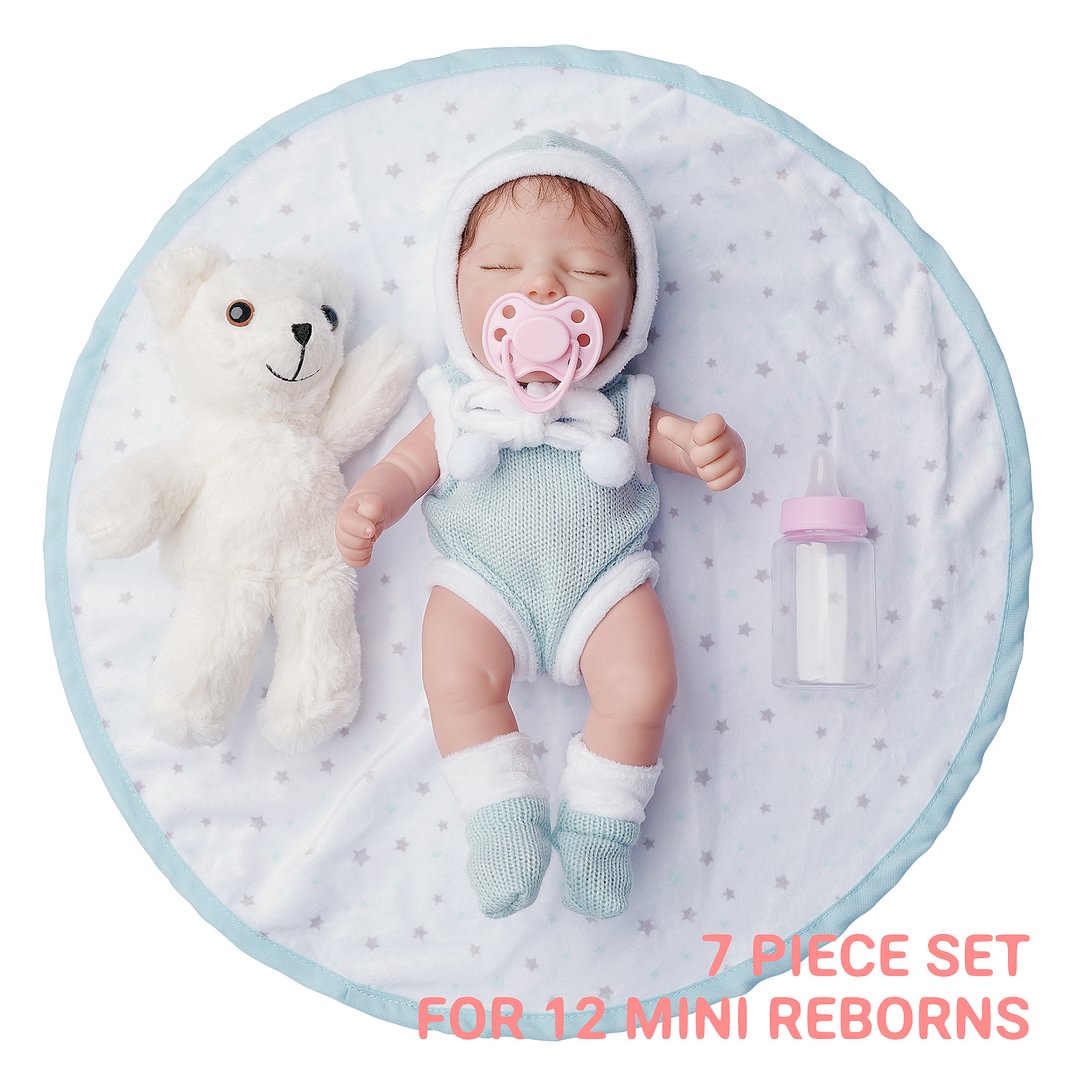 12 Inch Dreams Mini Baby Reborn Essentials Baby Onesie 7 Pcs Gift Set 2022 -jizhi® - [product_tag]