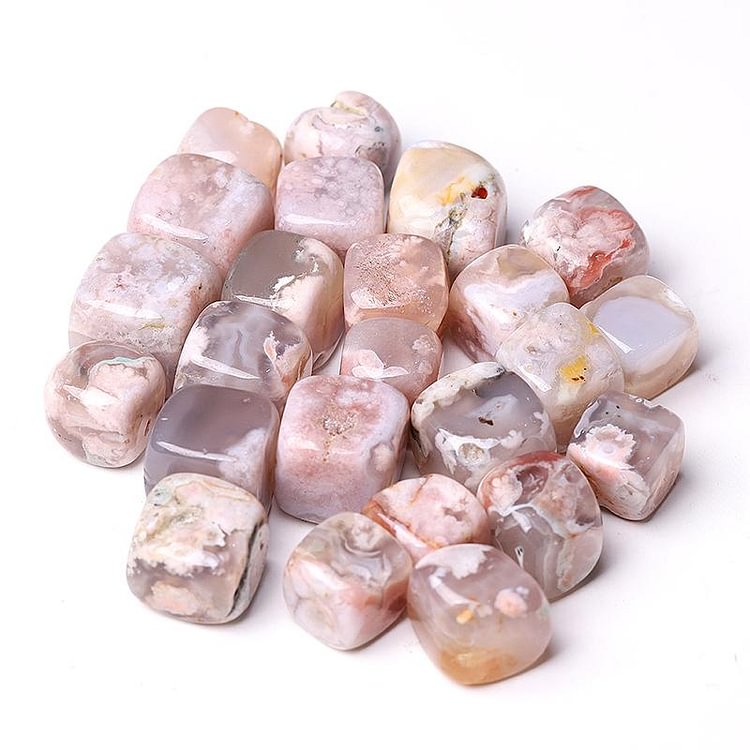 0.1kg 20mm-25mm Flower Agate Cubes bulk tumbled stone Crystal wholesale suppliers