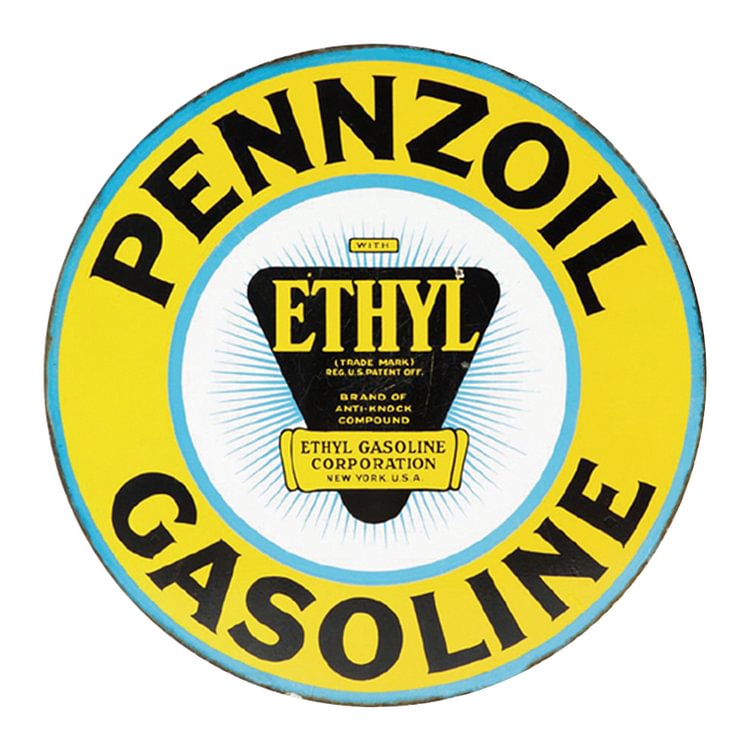Pennzoil Gasoline - Round Tin Signs - 30*30CM