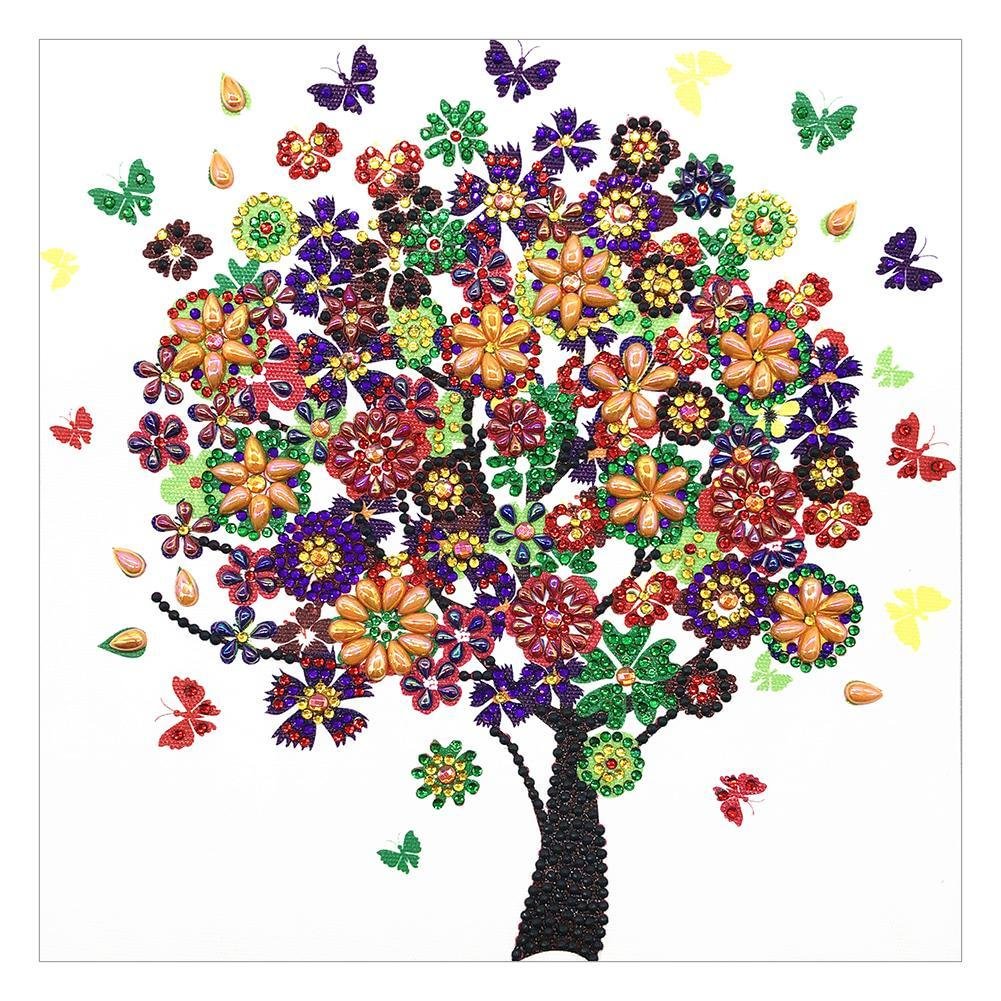 Partial Special Shaped Diamond Painting Butterfly Tree Craft Kits
