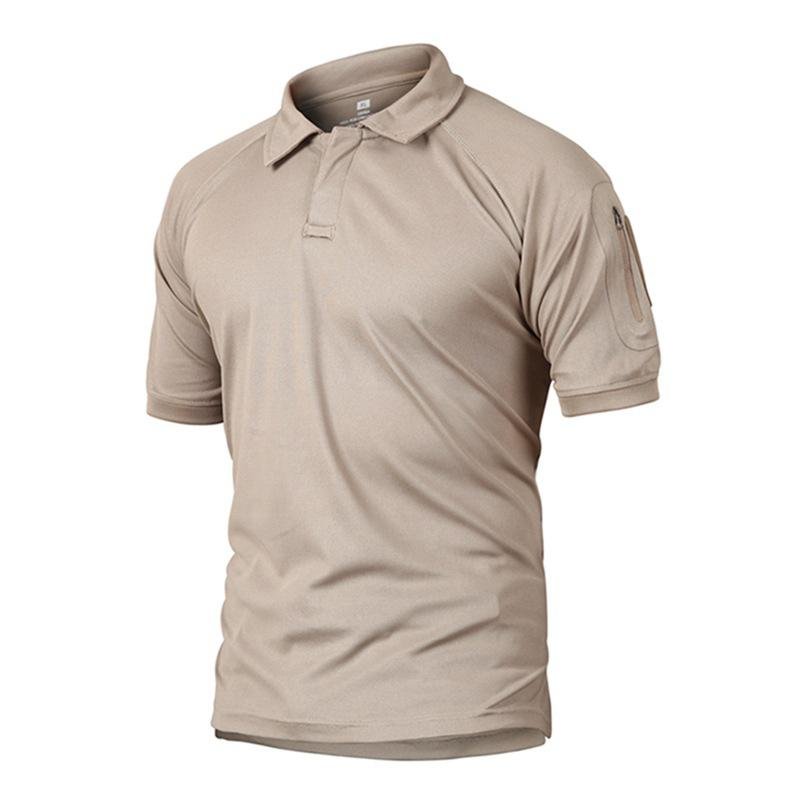 Camouflage Outdoor Tactical Quick-Drying Lapel T-shirt / [viawink] /