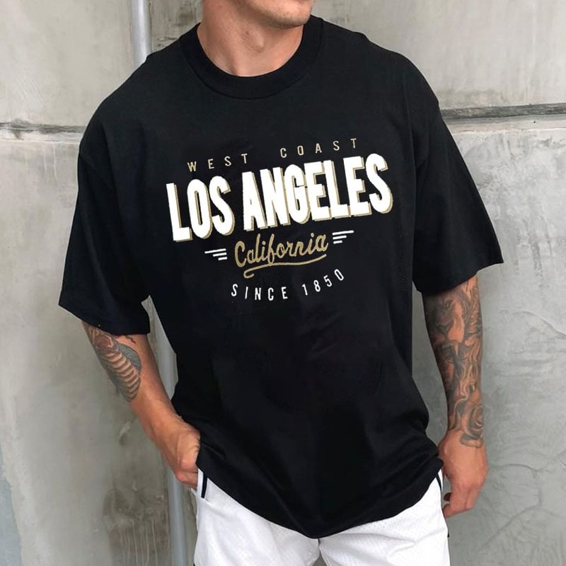 Men's Oversized Vintage Los Angeles T-Shirt / Techwear Club / Techwear