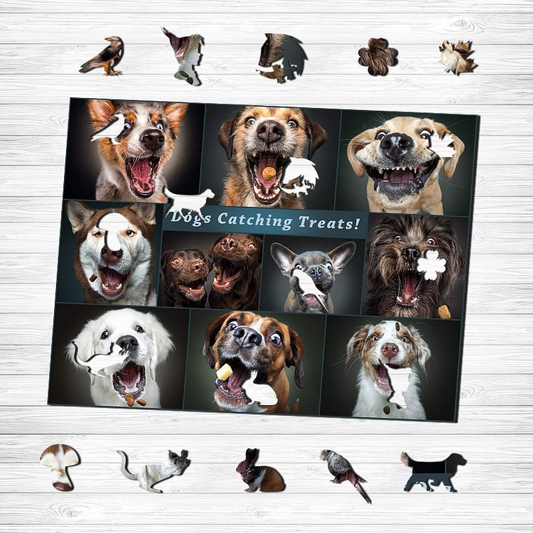 Dogs Feeding Time Wooden Puzzle