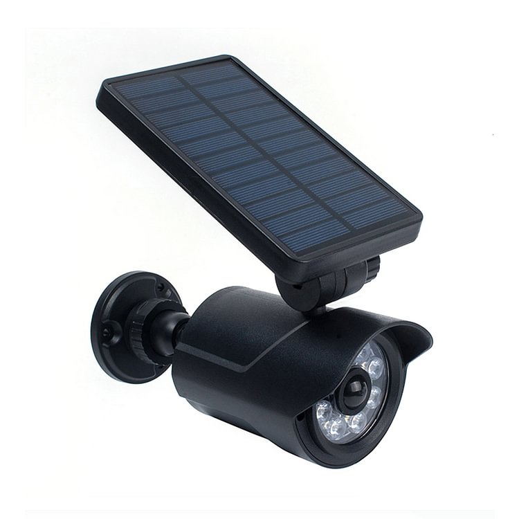 Solar LED Fake Dummy Camera Smart Sensor Wall-Mounted Lamp Street Spotlight
