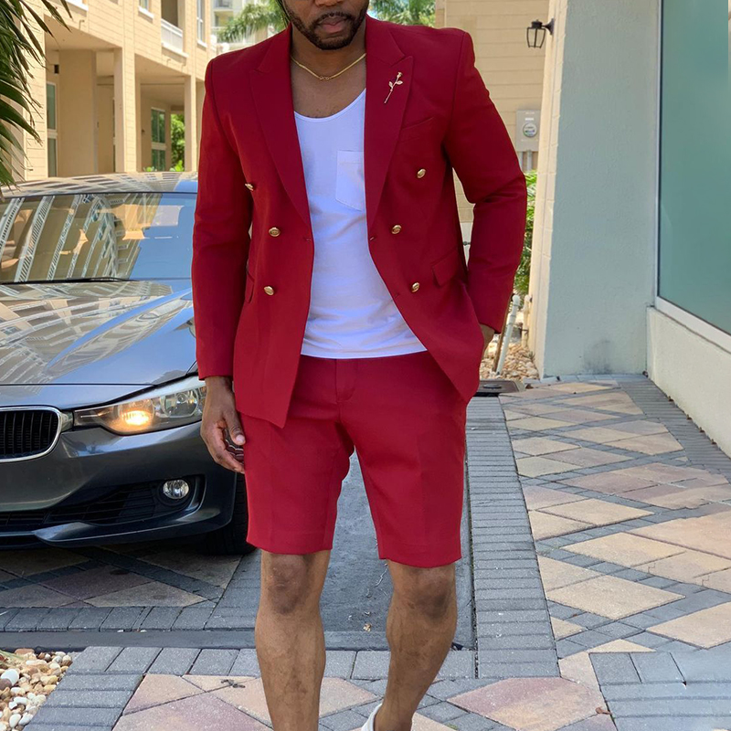 blazer and shorts set men