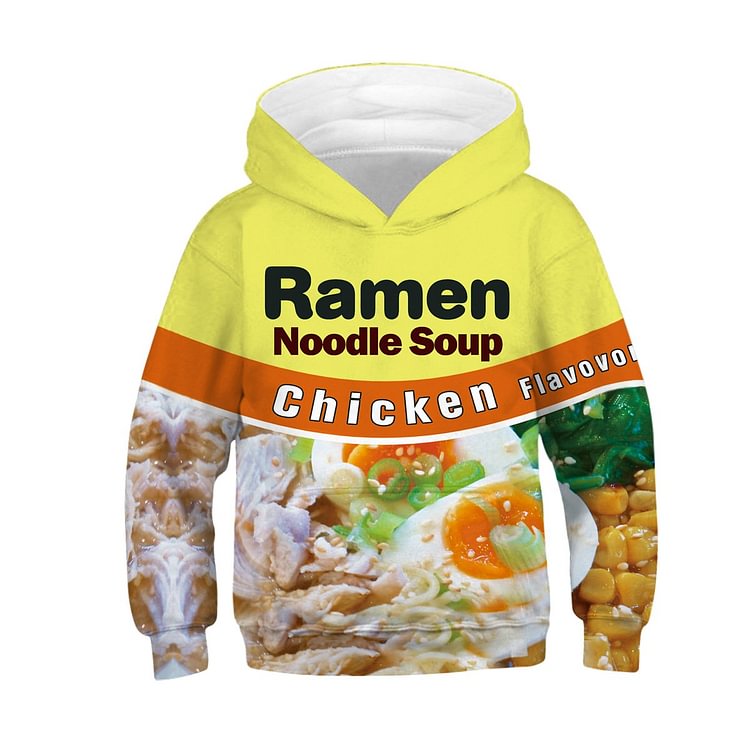 Unisex Hoodie Kids   Chicken Noodle Soup  3D Print Graphic Pullover Hoodie Sweatshirt for 4-14T-Mayoulove
