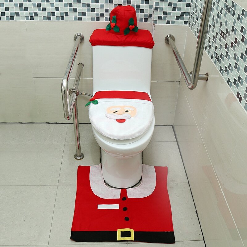 Christmas home decoration toilet set、、sdecorshop