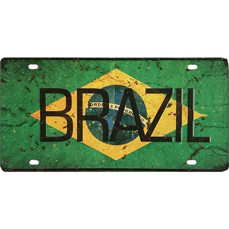 Brazil - License Tin Signs - 15*30CM