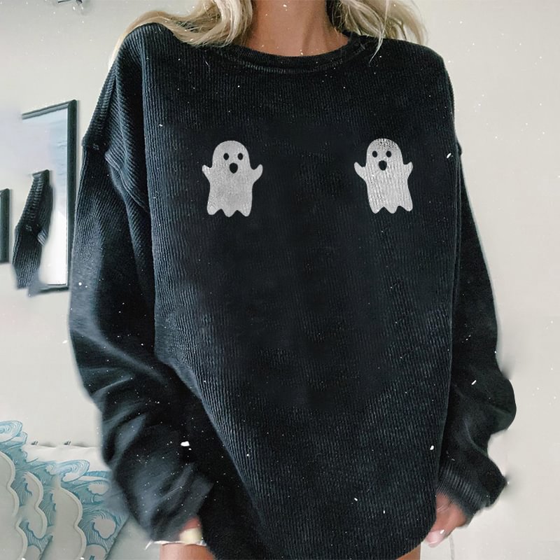 Minnieskull Cute Halloween Ghost Sweatshirt - Minnieskull