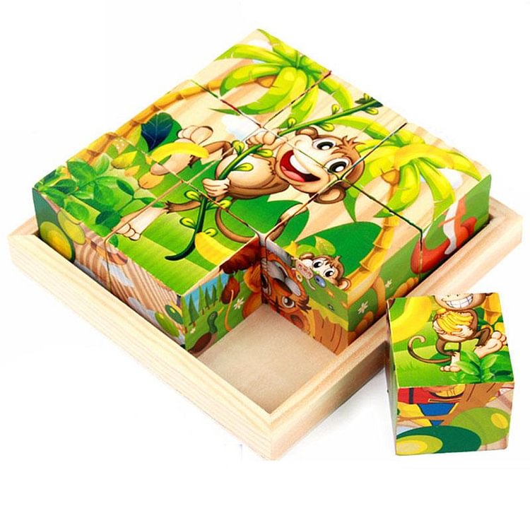 6-in-1 Wooden Animals 3D Puzzle-Mayoulove