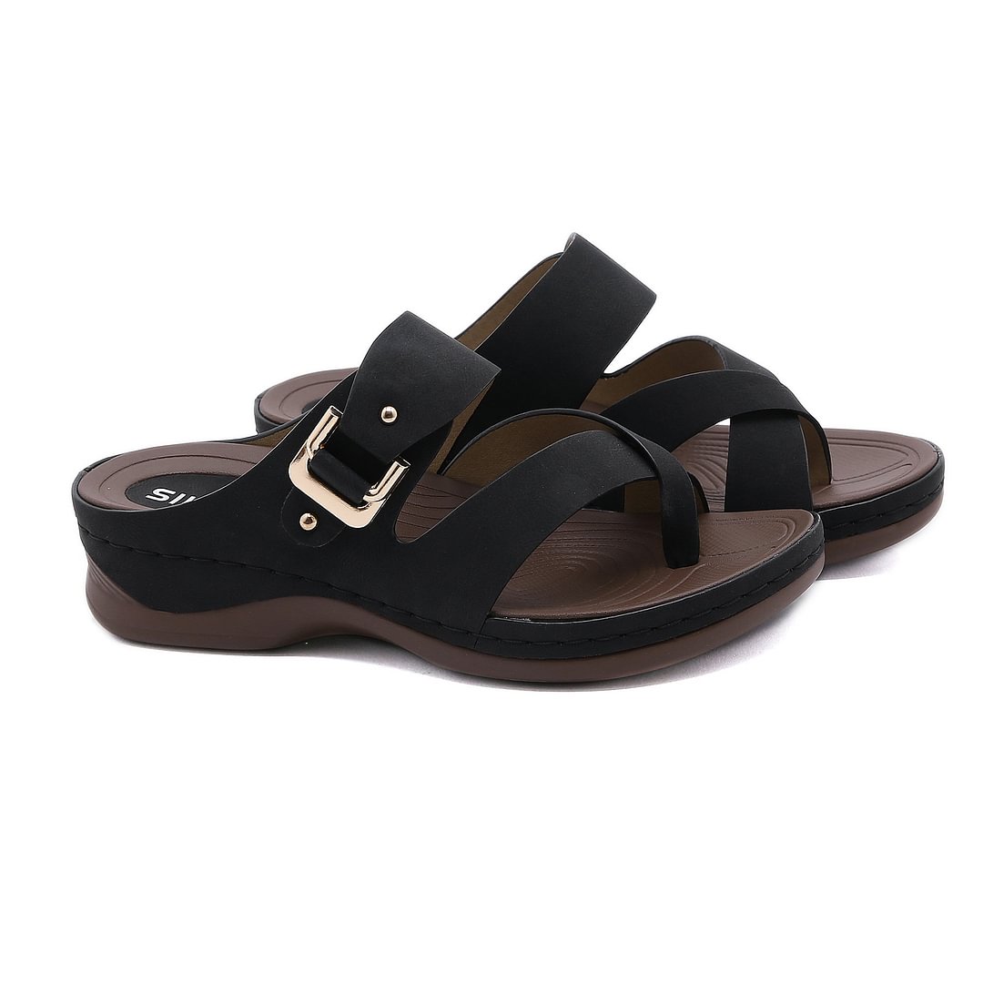 Comfort Slip-On Strappy Sandals Slides