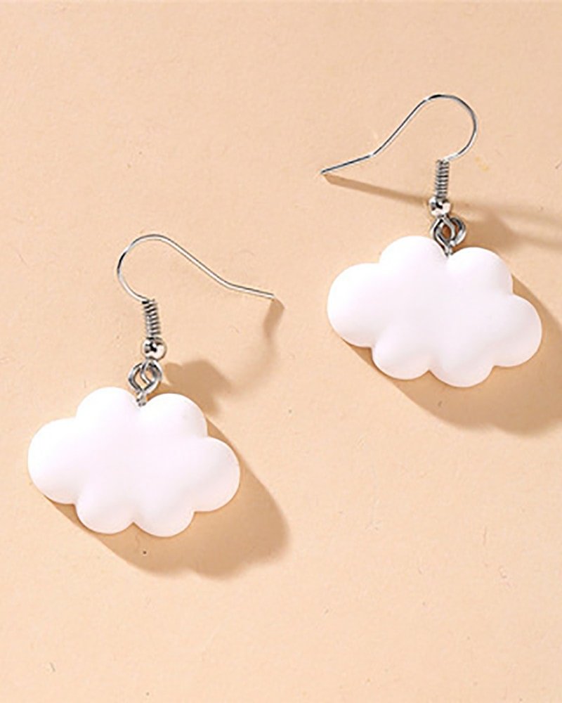 1Pair Cloud Charm Drop Earrings