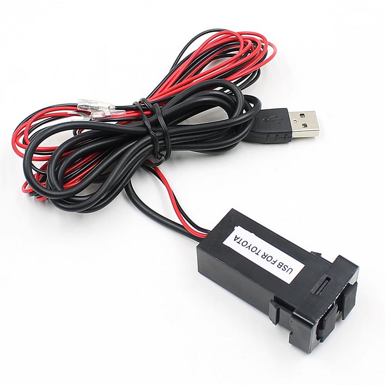 2.1A USB Charger Adapter with USB Audio Input Socket for Toyota Hilux VIGO