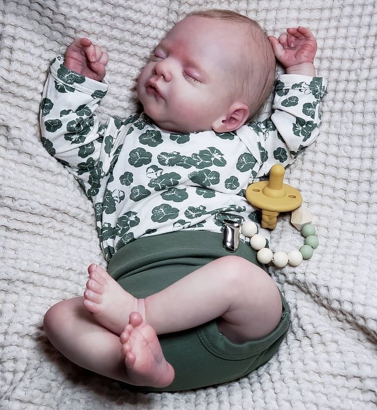  [Heartbeat💖 & Sound🔊]19'' Asleep Preemie Reborn Baby Doll Gifts Niko - Reborndollsshop.com®-Reborndollsshop®