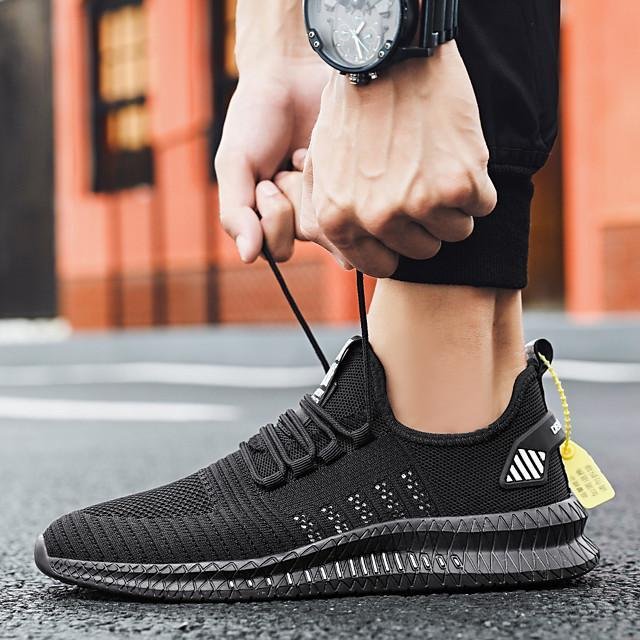 Men's Summer / Fall Sporty / Casual Athletic Daily Trainers / Athletic Shoes Running Shoes / Fitness & Cross Training Shoes Tissage Volant Breathable Black / White / Black / Yellow / Orange / Black-Corachic