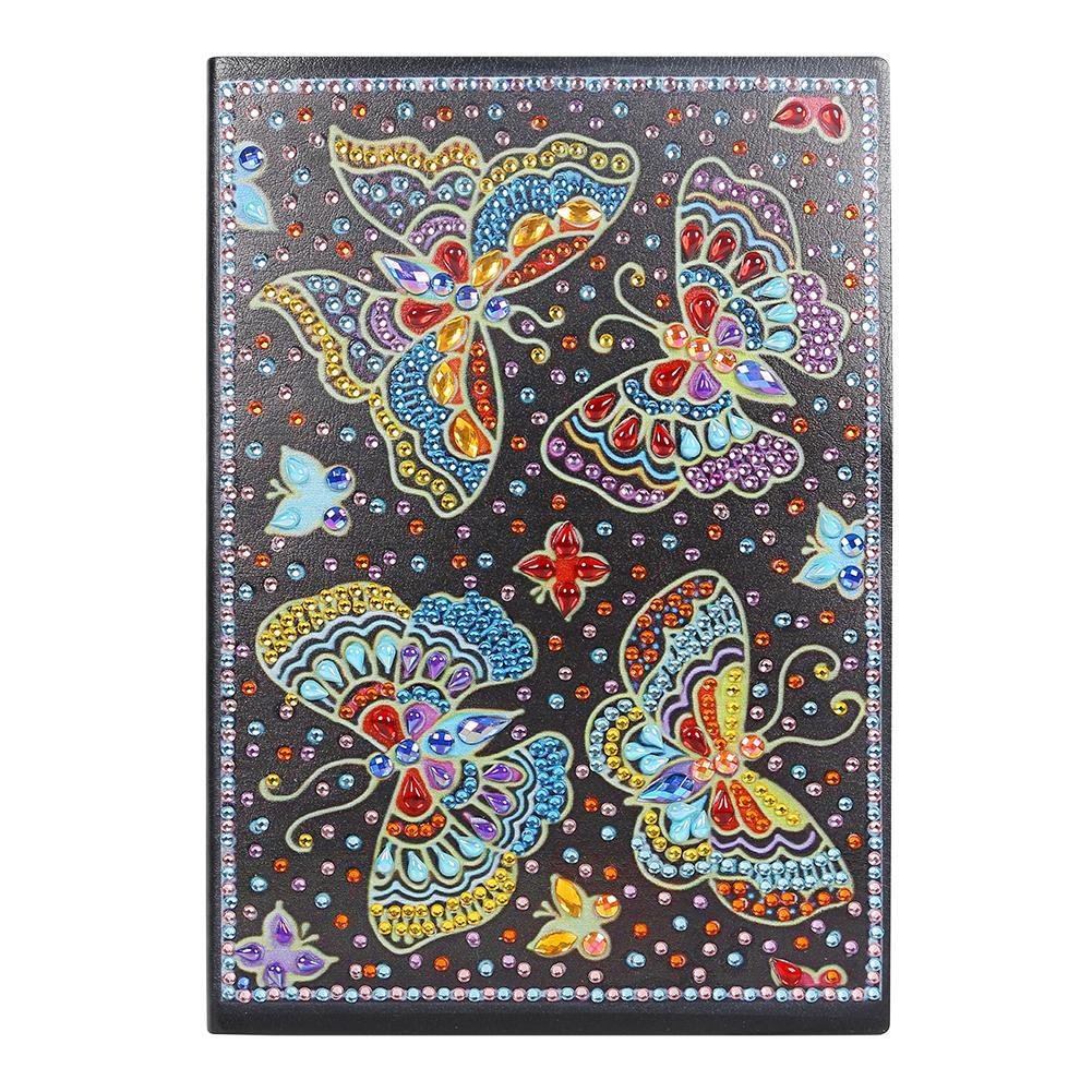 DIY Butterfly Special Shaped Diamond Painting 50 Pages A5 Notebook Notepad