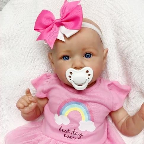  20 '' Lifelike Realistic Weighted Silicone Reborn Toddler Baby Doll Gift Set for Children Named Bald Holland With Blue Eyes - Reborndollsshop.com®-Reborndollsshop®
