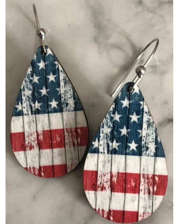 Independence day flag decoration Vintage Earrings