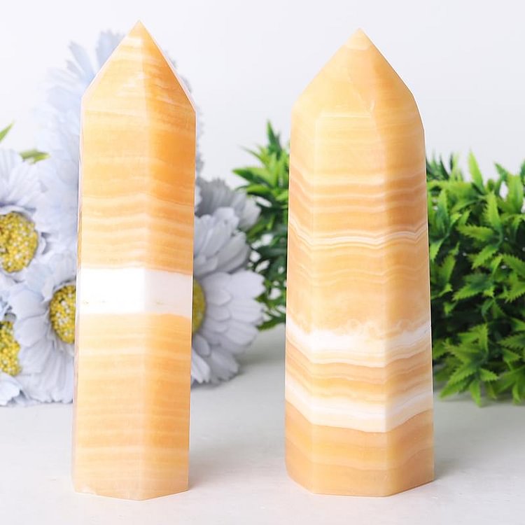 6.5-8'' Honey Calcite Towers Points Bulk Crystal wholesale suppliers
