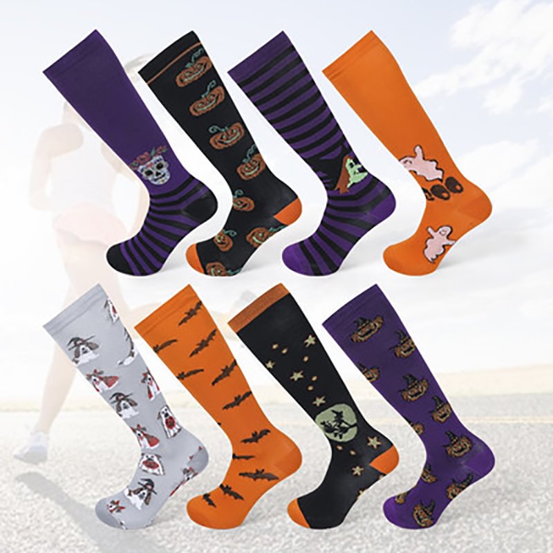Halloween Pattern Print Fashion Mid-Calf Crew Socks