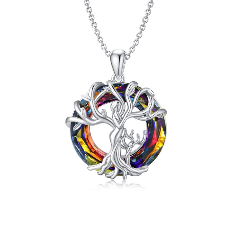 For Mom - S925 Mother is the Family Root Mother Child Tree of Life Necklace