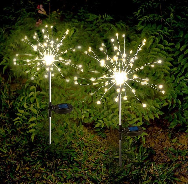 Solar Garden Lights Solar Firework Lights Solar Powered String Light with 2 Lighting Modes Twinkling and Steady-2 Pack - Sean - Codlins