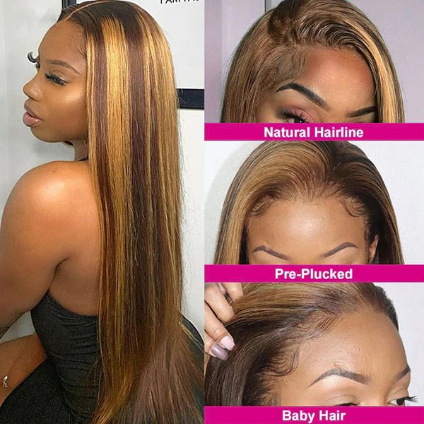 💗 New Arrival 💗  13×4 Lace Frontal Gold And Brown Mix Straight Hair | Affordable 