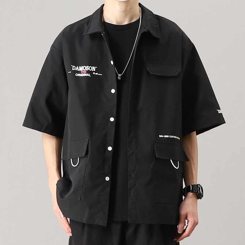 Short-sleeved Shirt Men's Summer Coat Light Ripening Work Suit / Techwear Club / Techwear
