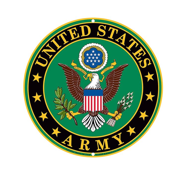United States Army - Round Tin Sign - 30*30cm
