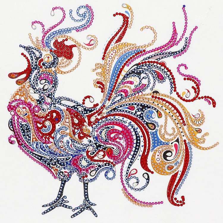 Rooster - Special Shaped Drill Diamond Painting - 30x30cm(Canvas)