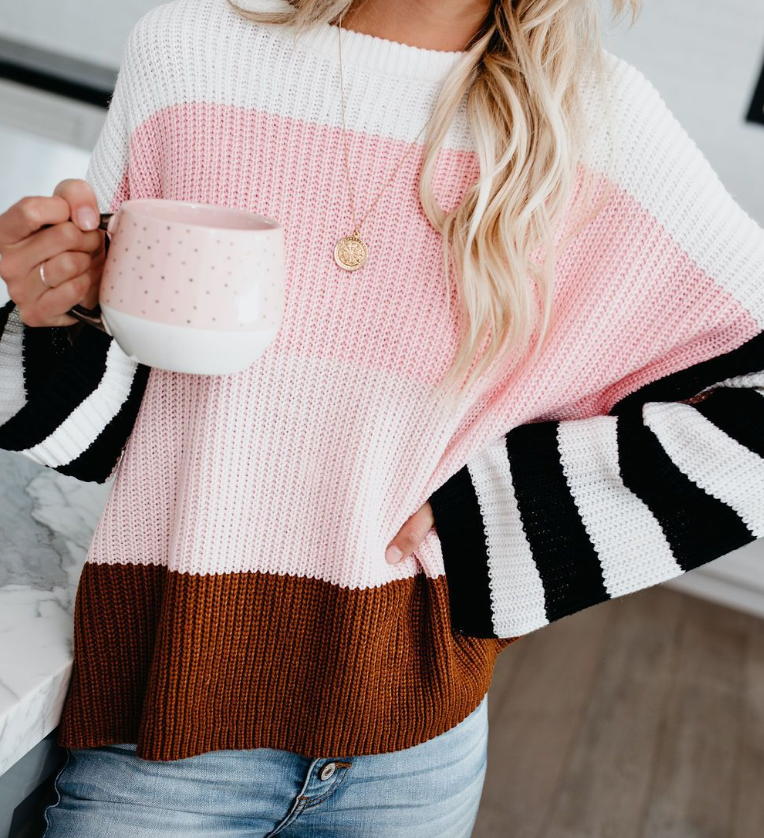 New Fashion Sweater Stitching Sweater-Corachic