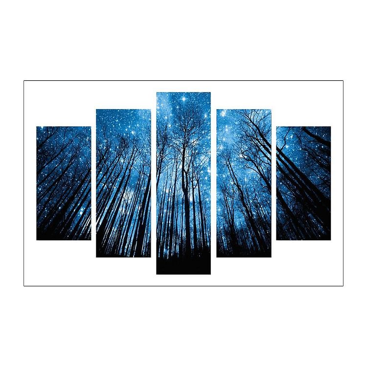 Forest 5 pictures - Full Round Drill Diamond Painting - 95x45cm(Canvas)