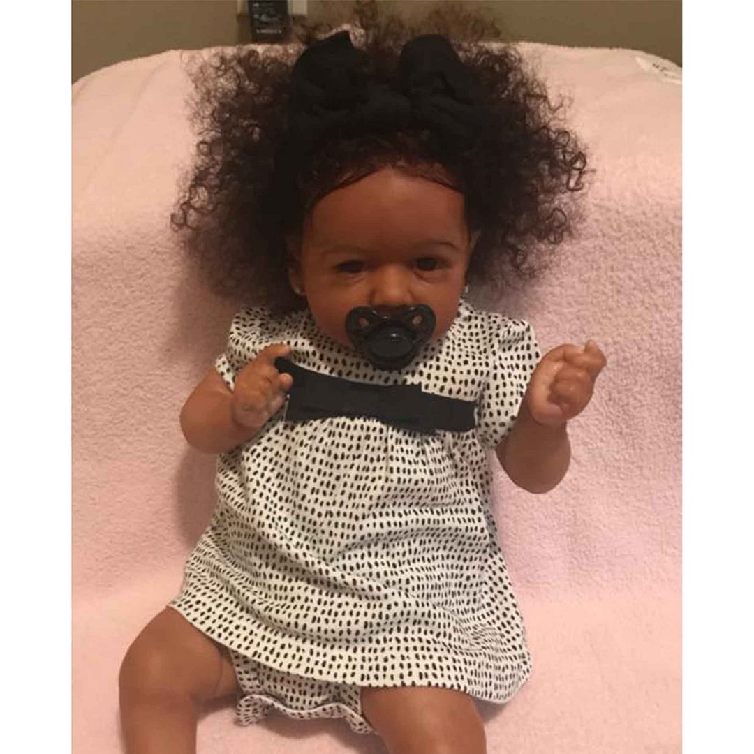 20'' African American Realistic Reborn Dolls Onyx with Clothes