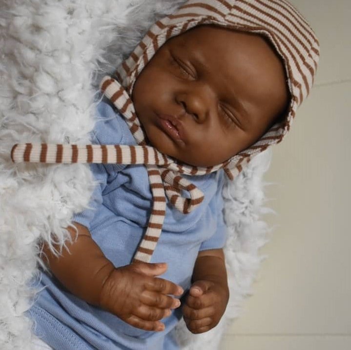  African American Reborn Baby Dolls 18.5"  Handmade Realistic Soft Vinyl Silicone Baby Girl Doll - Reborndollsshop.com-Reborndollsshop®