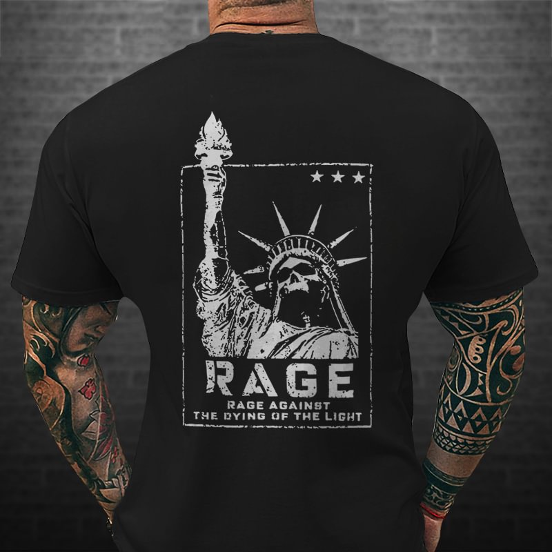 Livereid Rage Against The Dying Of The LightSkull Print T-shirt - Livereid