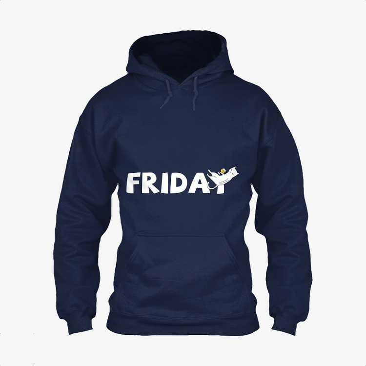 Cat Drinking Beer on Friday, Cat Classic Hoodie
