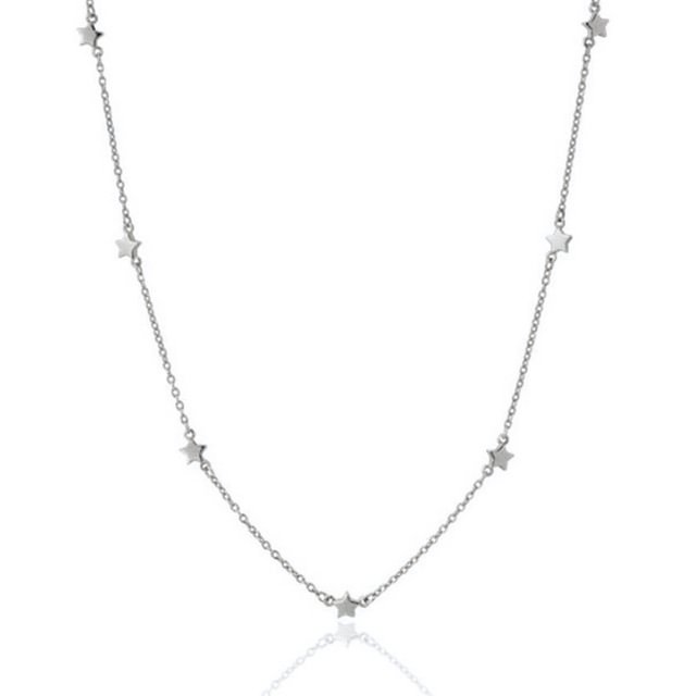 Star Silver Chain Necklaces for Women