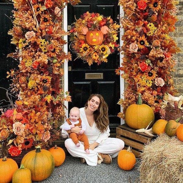 Magic Kingdom Inspiration Fall Pumpkin Wreath Decor、、sdecorshop