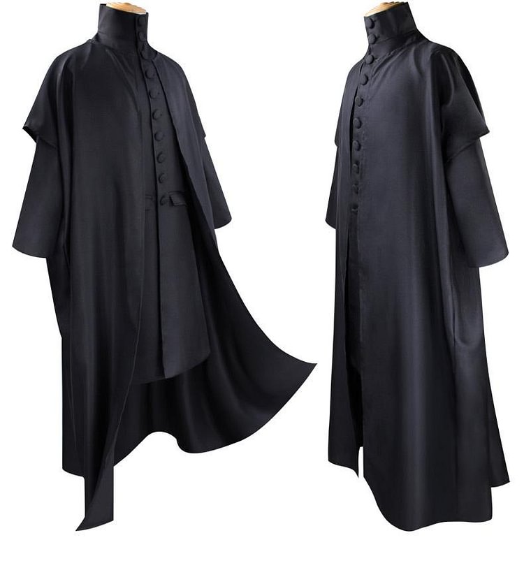 Mayoulove Hogwarts School Professor Severus Snape Cloak Uniform Harry Potter Halloween Cosplay Costume-Mayoulove